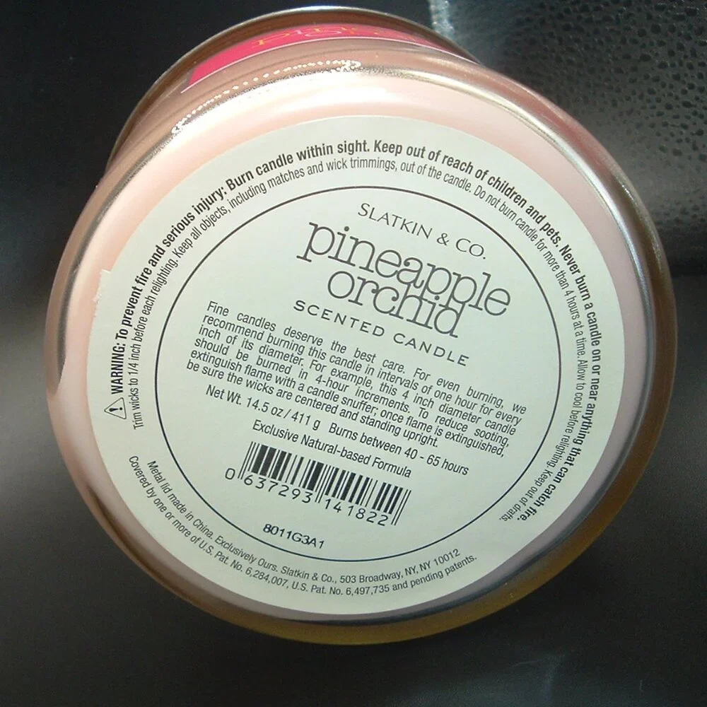 Pineapple Orchid 3 Wick Bath & Body Works Burns 40-65 Hours